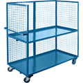 Wire Mesh Utility Cart, Steel, 24" x 63" x 48", 1200 lbs. Capacity