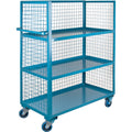 Wire Mesh Utility Cart, Steel, 24" x 63" x 39", 1200 lbs. Capacity