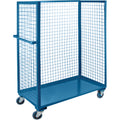 Wire Mesh Utility Cart, Steel, 30" x 63" x 75", 1200 lbs. Capacity