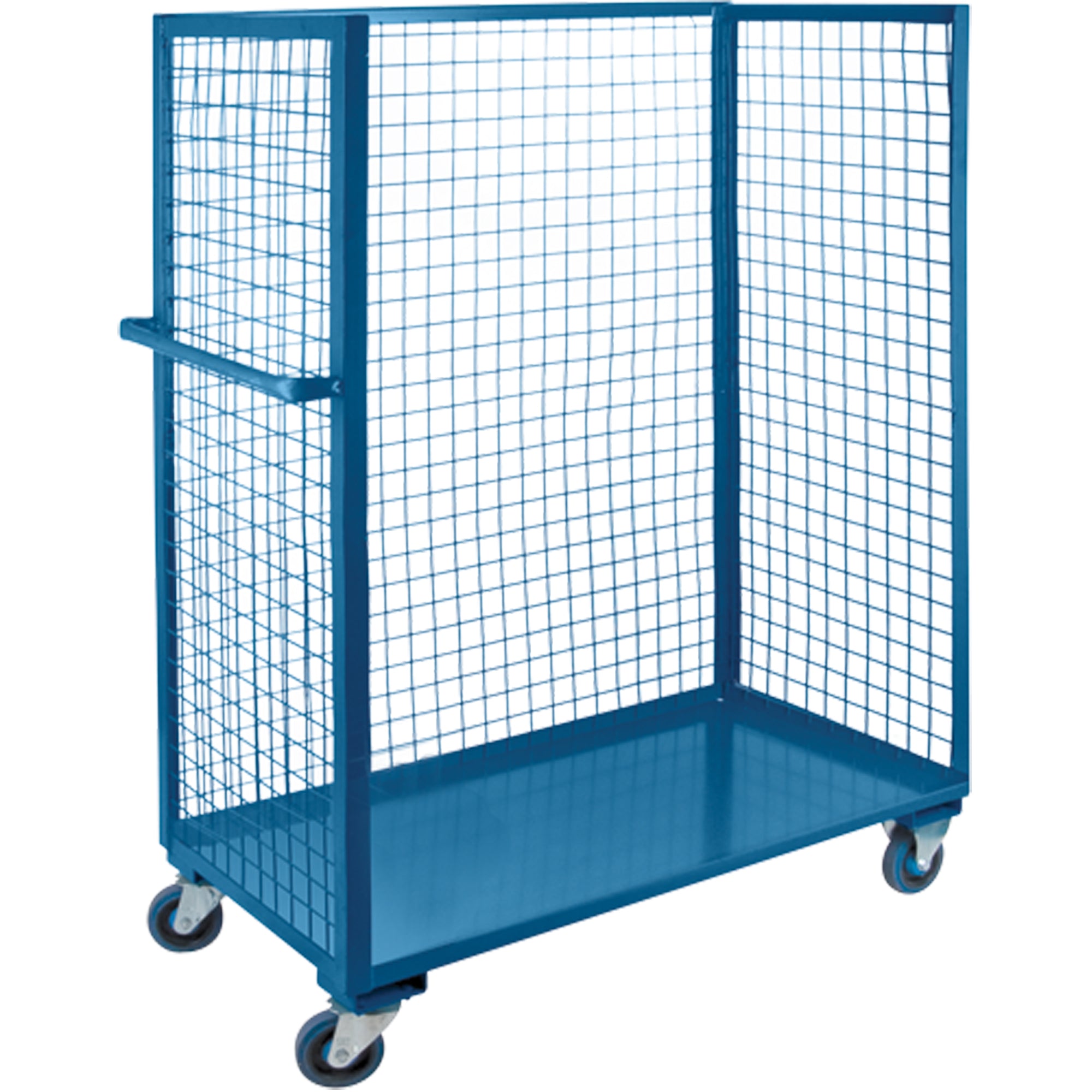 Wire Mesh Utility Cart, Steel, 30" x 63" x 75", 1200 lbs. Capacity
