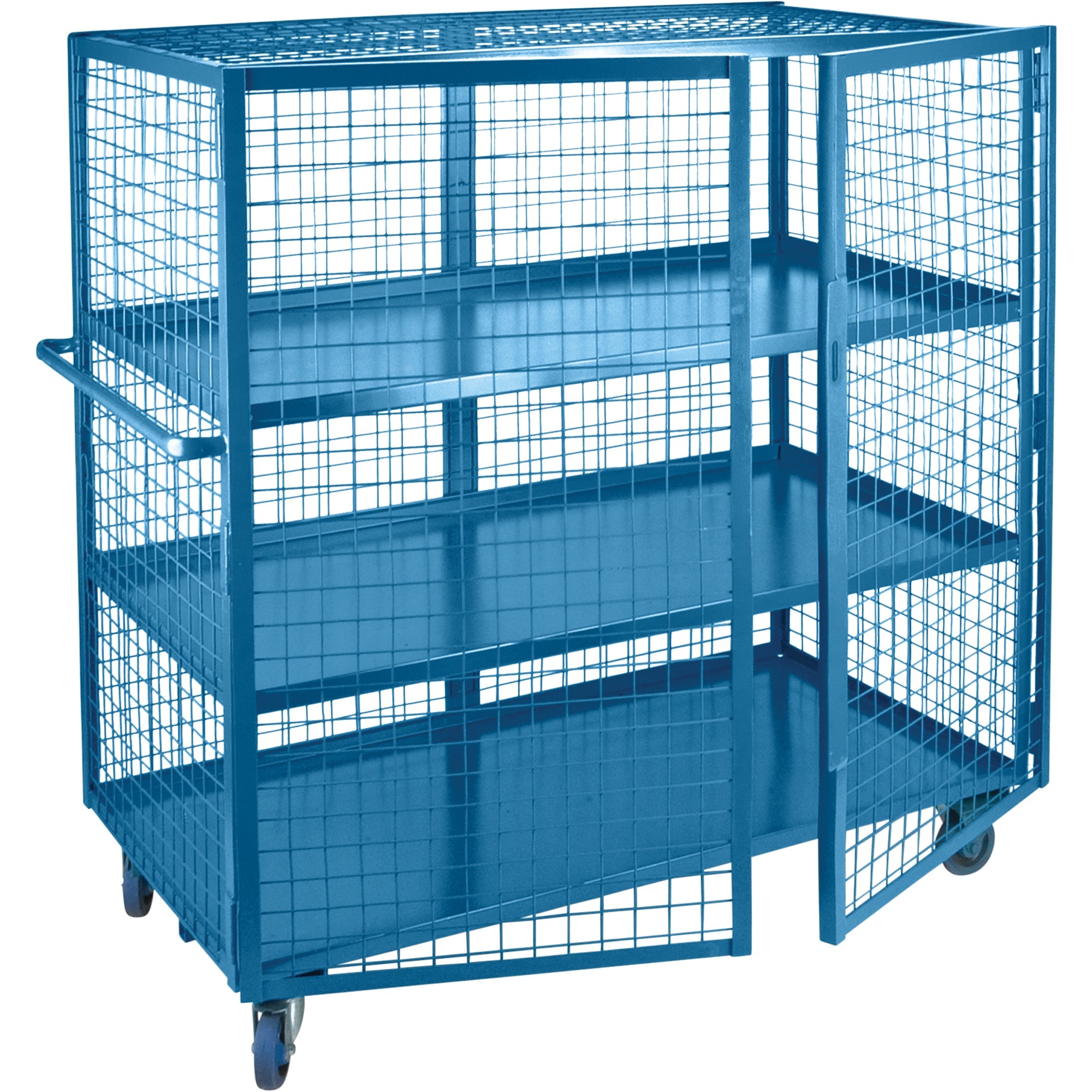 Wire Mesh Truck, 3 Tiers, 63" L x 32" W x 62.5" H, 1200 lbs. Cap.