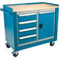 Industrial Duty Mobile Service Workbenches, Wood Surface