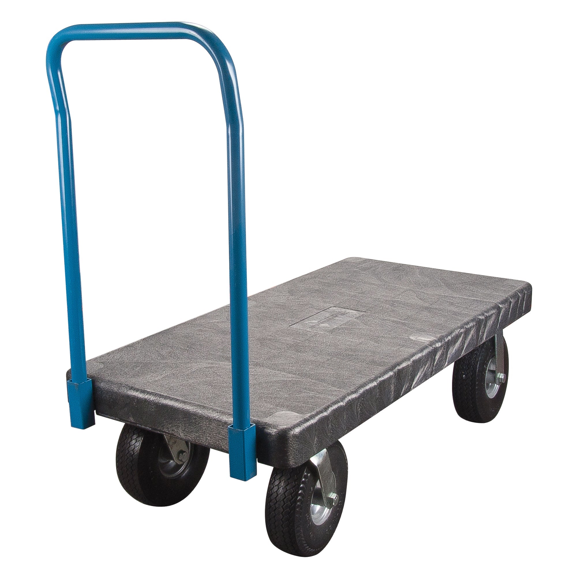 Plastic Platform Truck, 60" L x 30" W, 1000 lbs. Cap., Flat Free Wheels