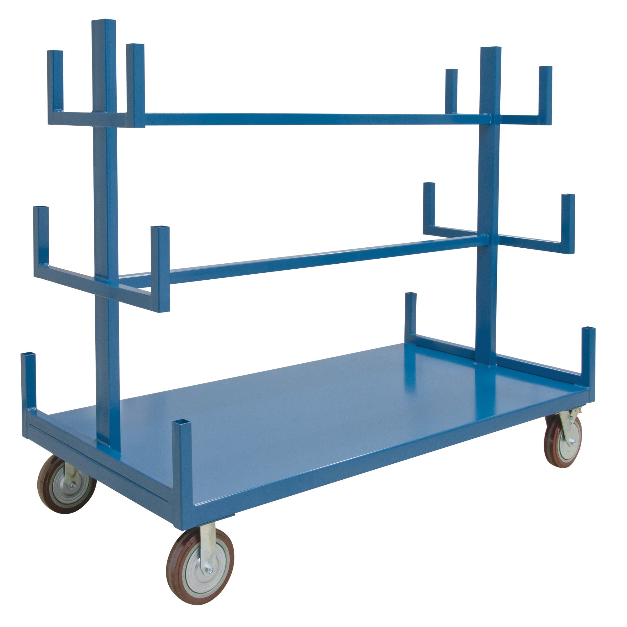Mobile Pipe & Bar Rack, Steel, 48" W x 36" D x 60" H, 3000 lbs. Capacity