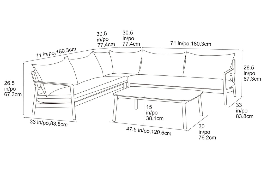 Monti 5-seater Sectional