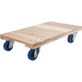 Heavy-Duty Solid Wood Dollies, Rubber Wheels, 1400 lbs. Capacity, 18" W x 30" D x 7" H