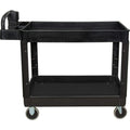 Utility Cart, 2 Tiers, 25-5/8" x 33-1/2" x 43-3/4", 550 lbs. Capacity