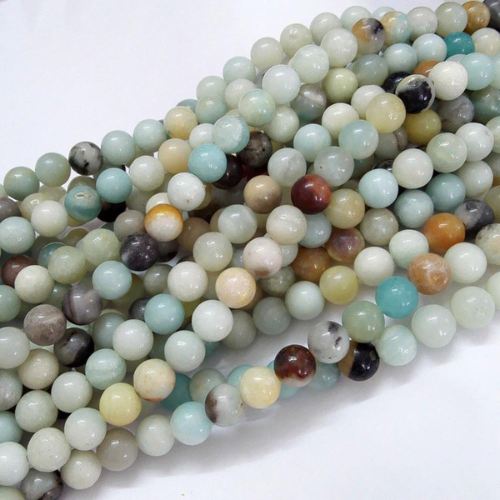 Flower Amazonite Gemstone Bead