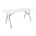 Folding Table, Rectangular, 60" L x 30" W, Polyethylene, White