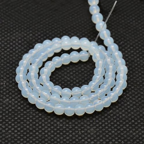 Opalite Glass Round Bead