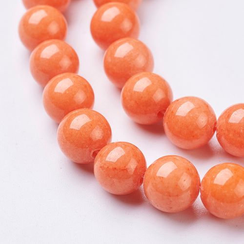 Mashan Orange Jade Gemstone Beads