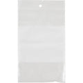 White Block Poly Bags, Reclosable, 6" x 4", 2 mils