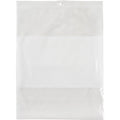 White Block Poly Bags, Reclosable, 10" x 8", 2 mils