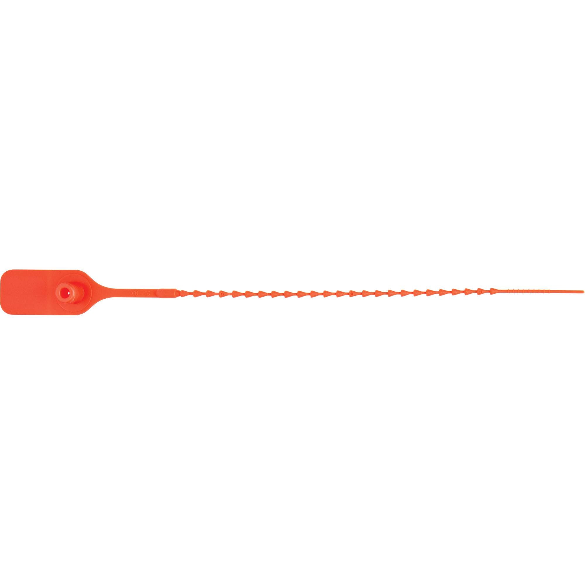 Standard-Duty Security Seal, 9", Plastic, Pull-Through