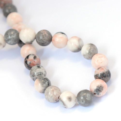 Pink Zebra Jasper Gemstone Bead