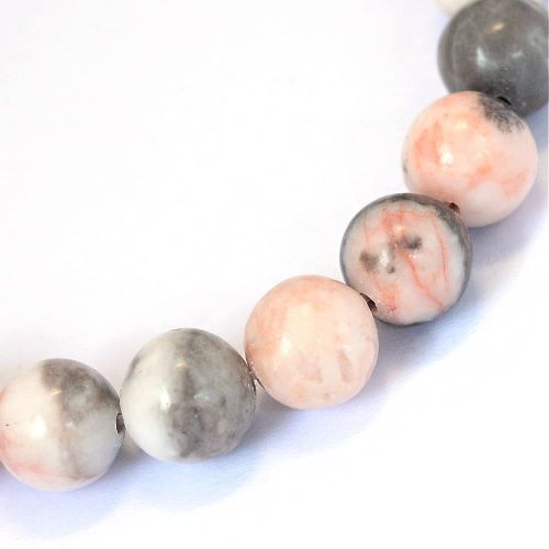 Pink Zebra Jasper Gemstone Bead
