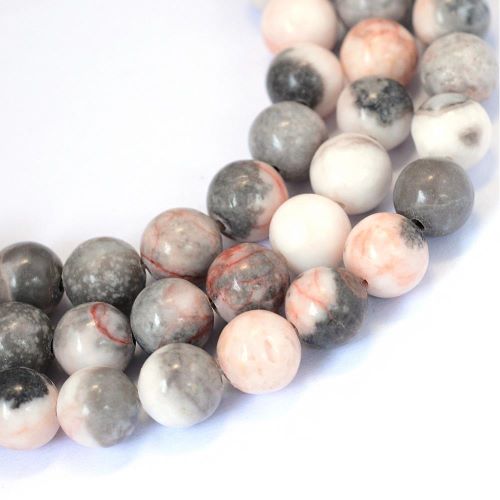 Pink Zebra Jasper Gemstone Bead