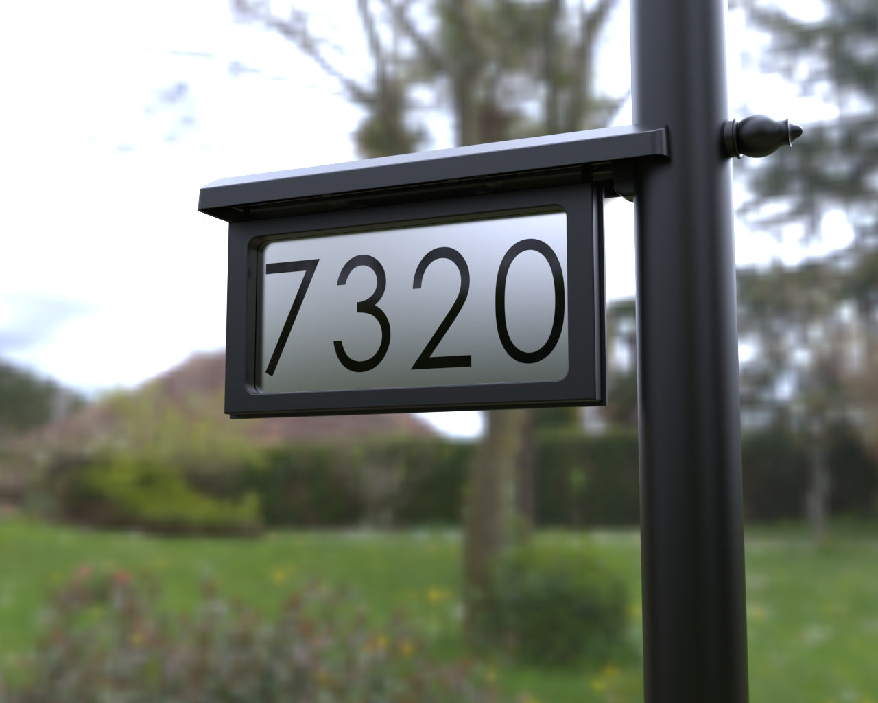 Tampa • Plaque d'adresse horizontale pour poteau [1776]