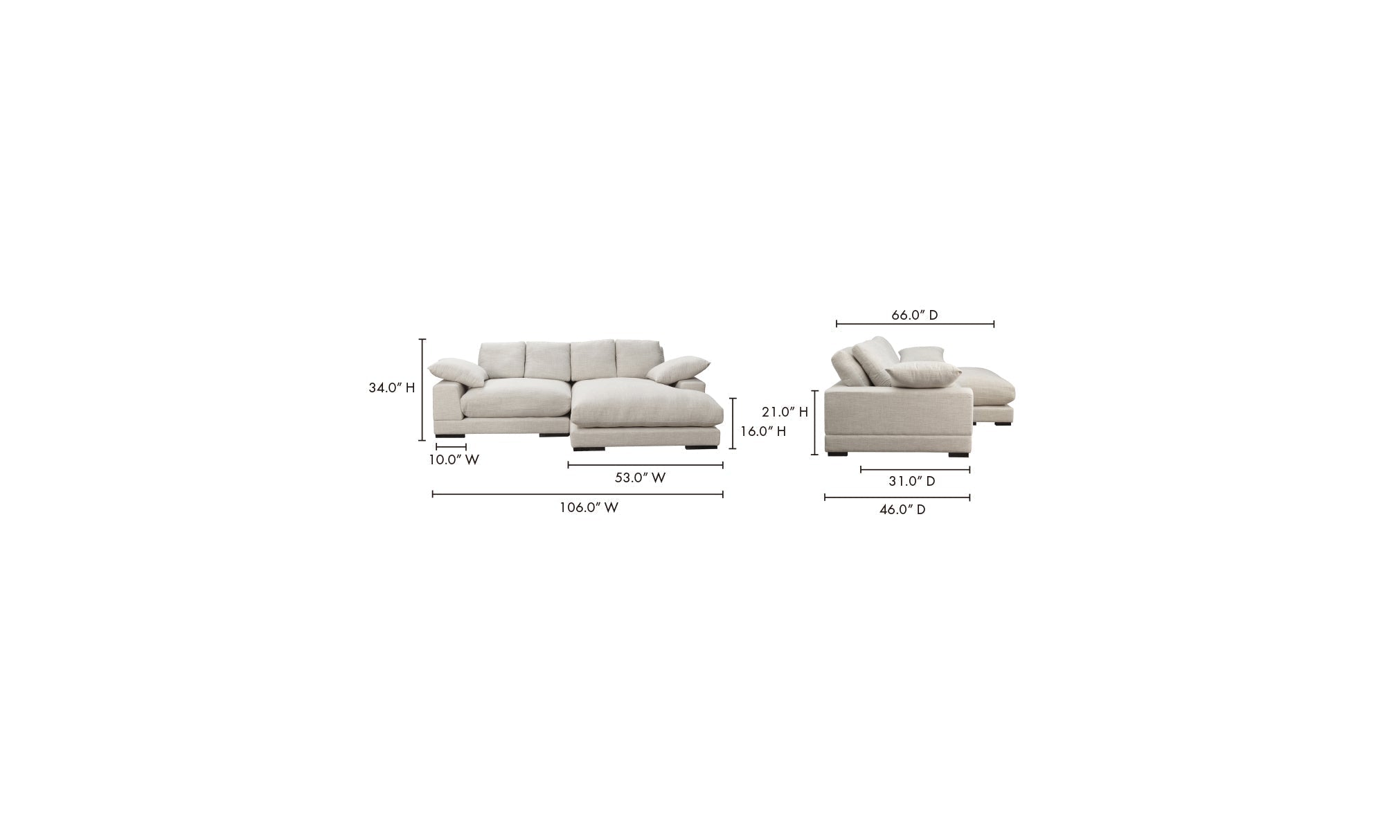 Preston Reversible-Chaise Sectional