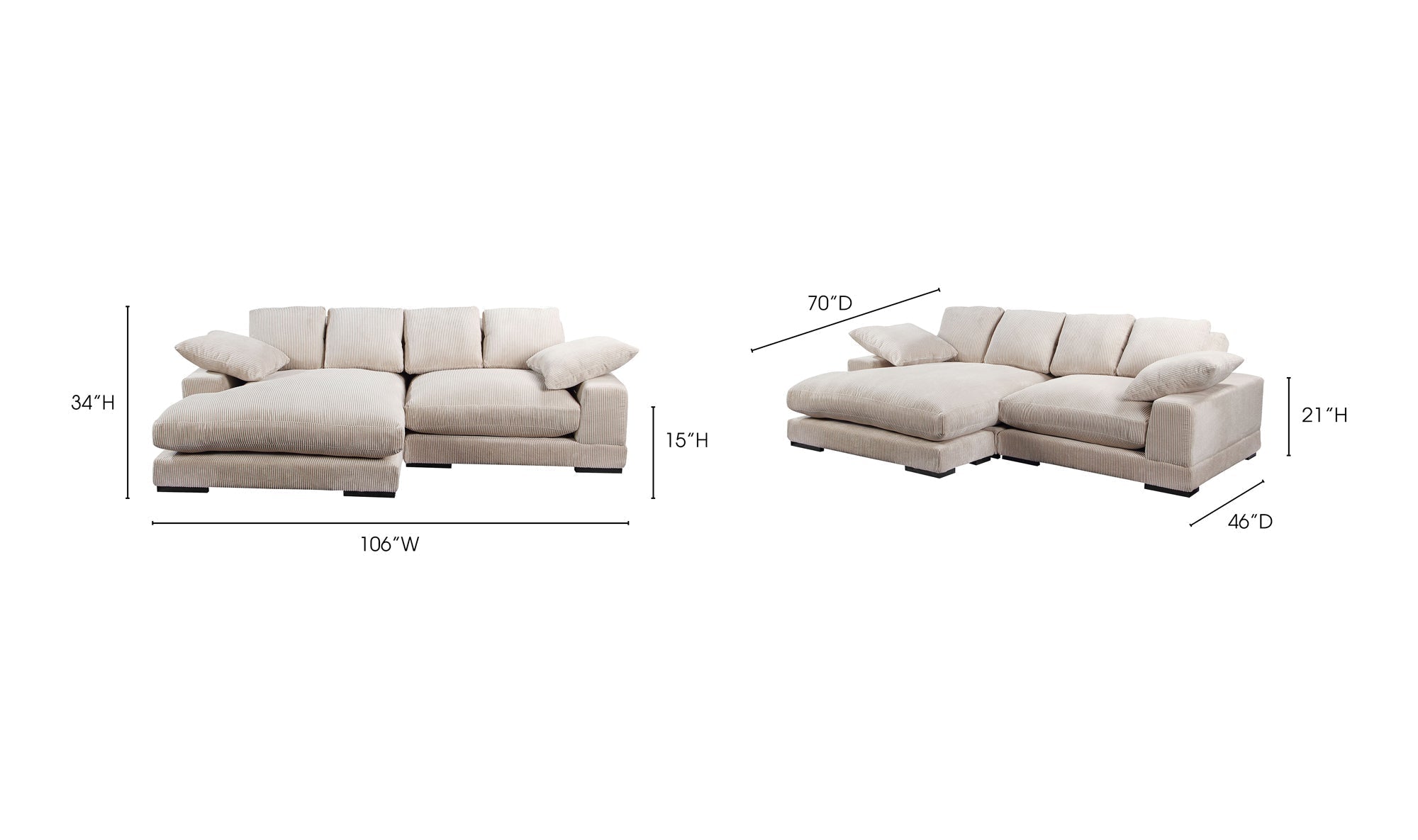 Preston Reversible-Chaise Sectional