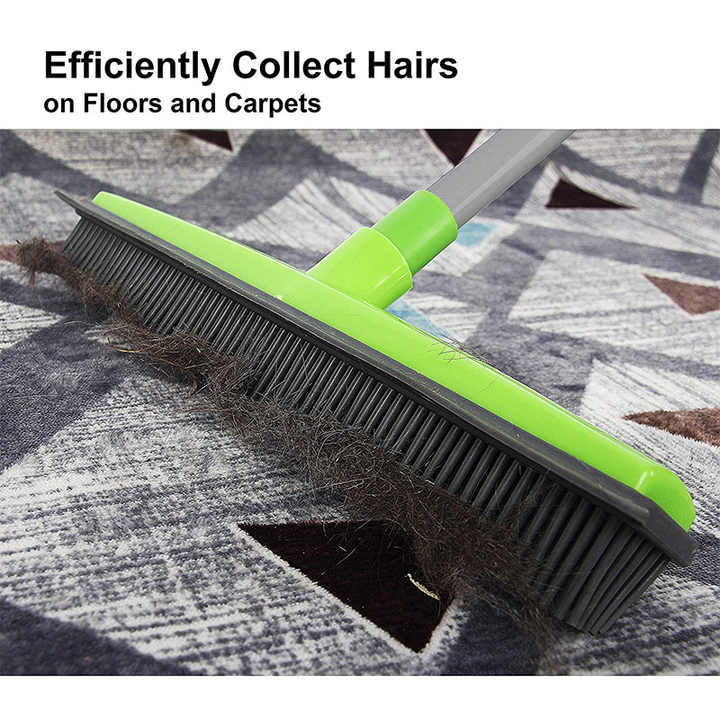 Rubber Pet Hair Broom cleans up pet hair