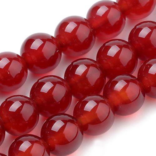 Carnelian Agate Red (Dyed) Gemstone Bead