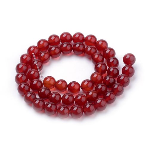 Carnelian Agate Red (Dyed) Gemstone Bead
