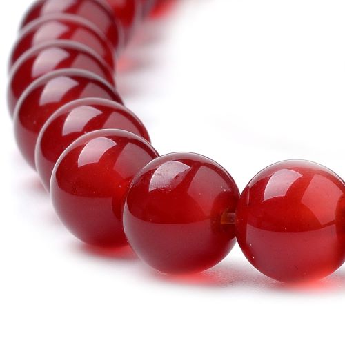 Carnelian Agate Red (Dyed) Gemstone Bead