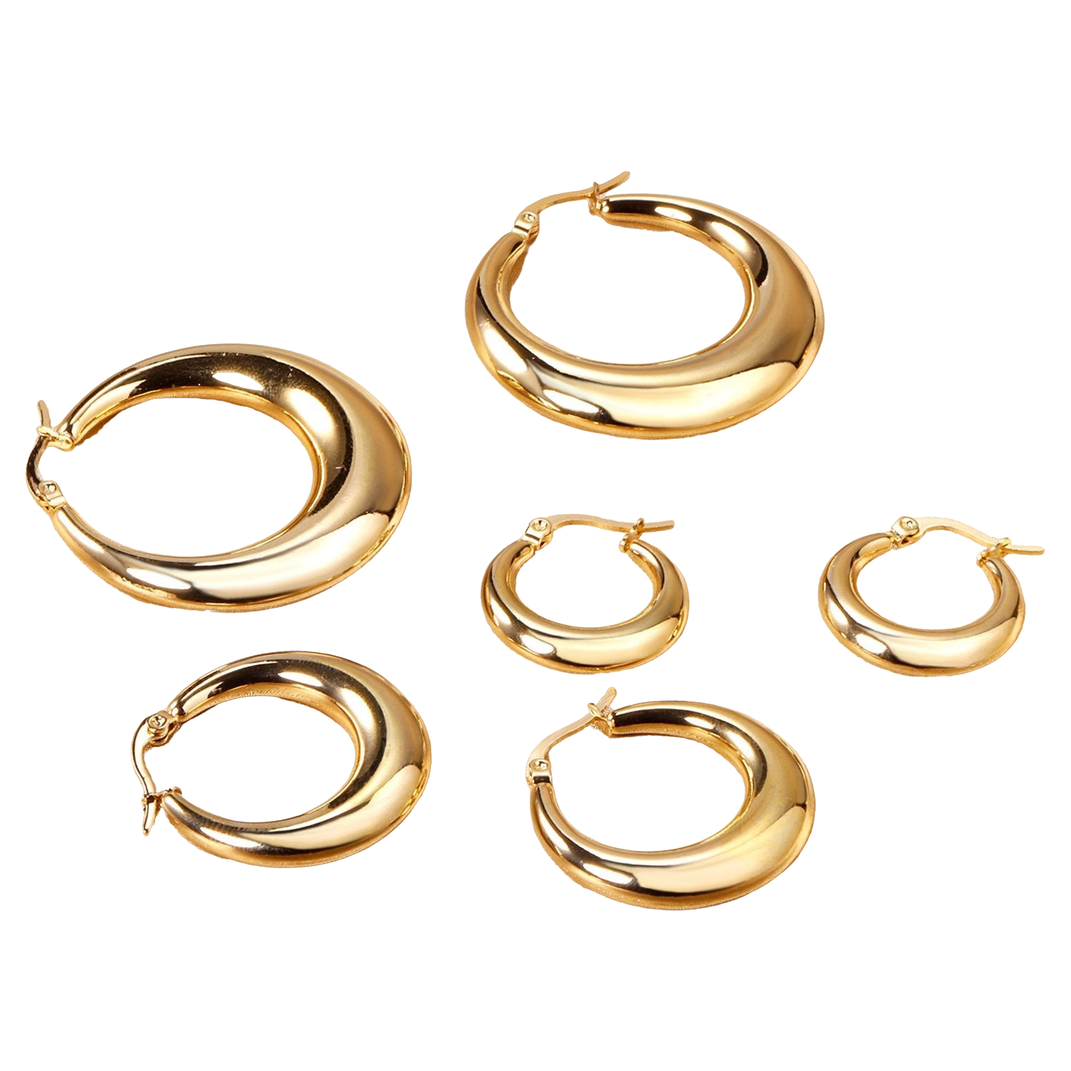 Minimalist Gold Circle Hoops