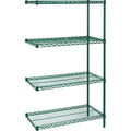 Heavy-Duty Green Epoxy Finish Wire Shelving