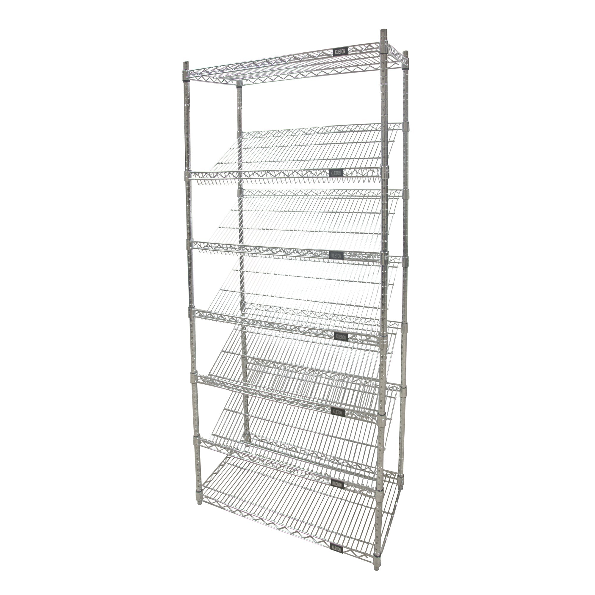Slanted Wire Shelving Unit