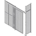 Heavy-Duty Wire Mesh Partition Sliding Door, 8' W x 8' H