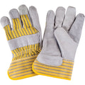 Premium Quality Fitters Gloves, Large, Split Cowhide Palm, Cotton Inner Lining