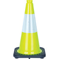Premium Traffic Cone, 18", Lime Green, 6" Reflective Collar(s)