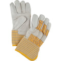 Abrasion-Resistant Winter-Lined Fitters Gloves, Large, Grain Cowhide Palm, Cotton Fleece Inner Lining
