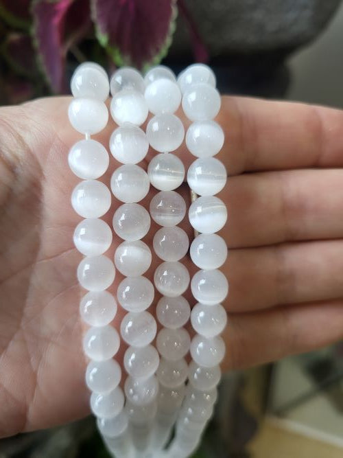 Satin Spar Gemstone Beads