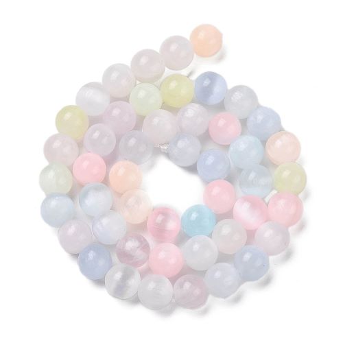 Satin Spar Macaron Gemstone Bead