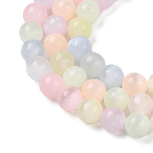 Satin Spar Macaron Gemstone Bead