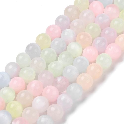 Satin Spar Macaron Gemstone Bead