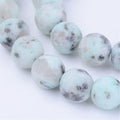 Sesame Jasper Frosted Gemstone Bead