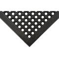 Anti-Fatigue Matting, Slotted, 3' x 5' x 7/8", Black, Natural Rubber