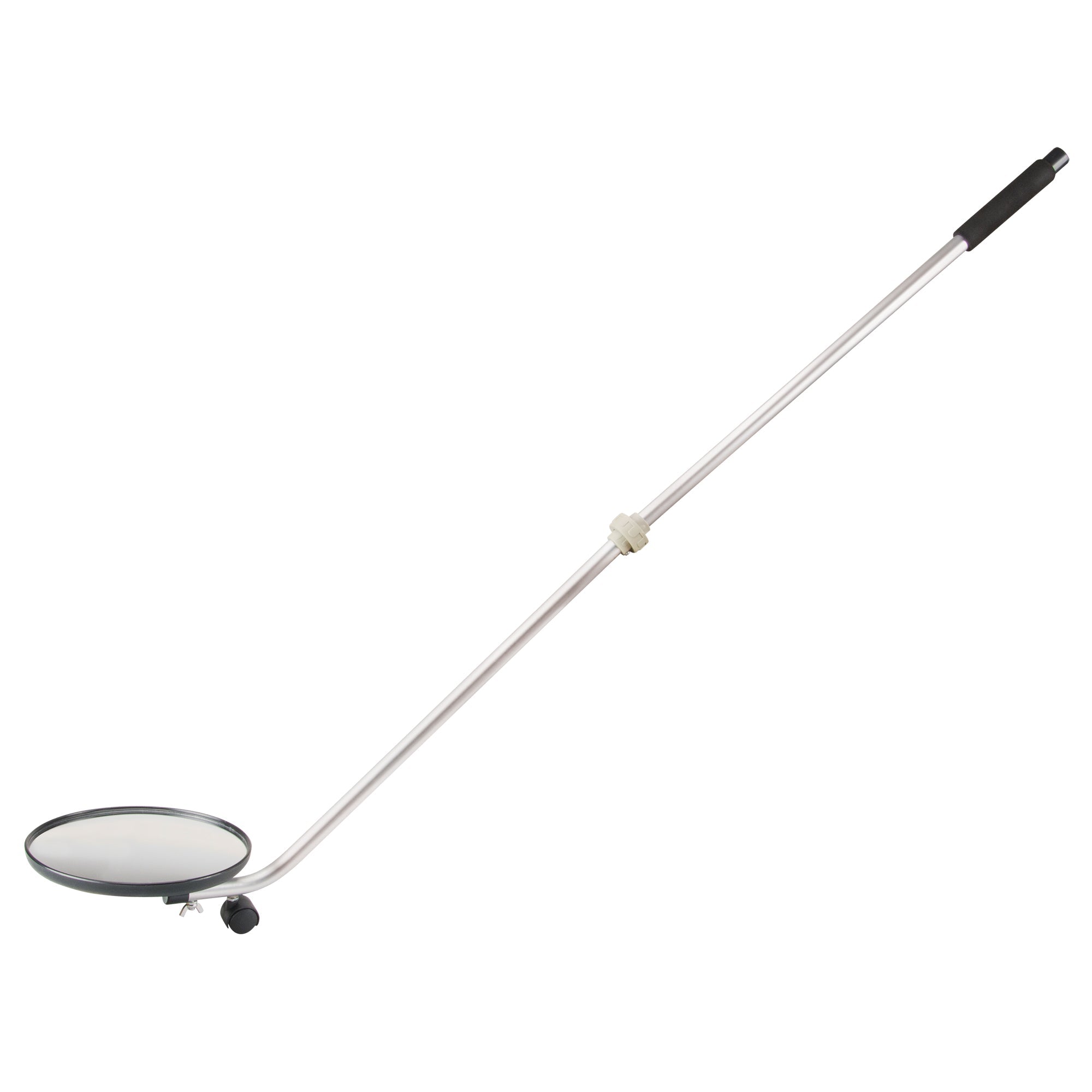 Inspection Mirror, 8.5" dia., Round, 47" Handle