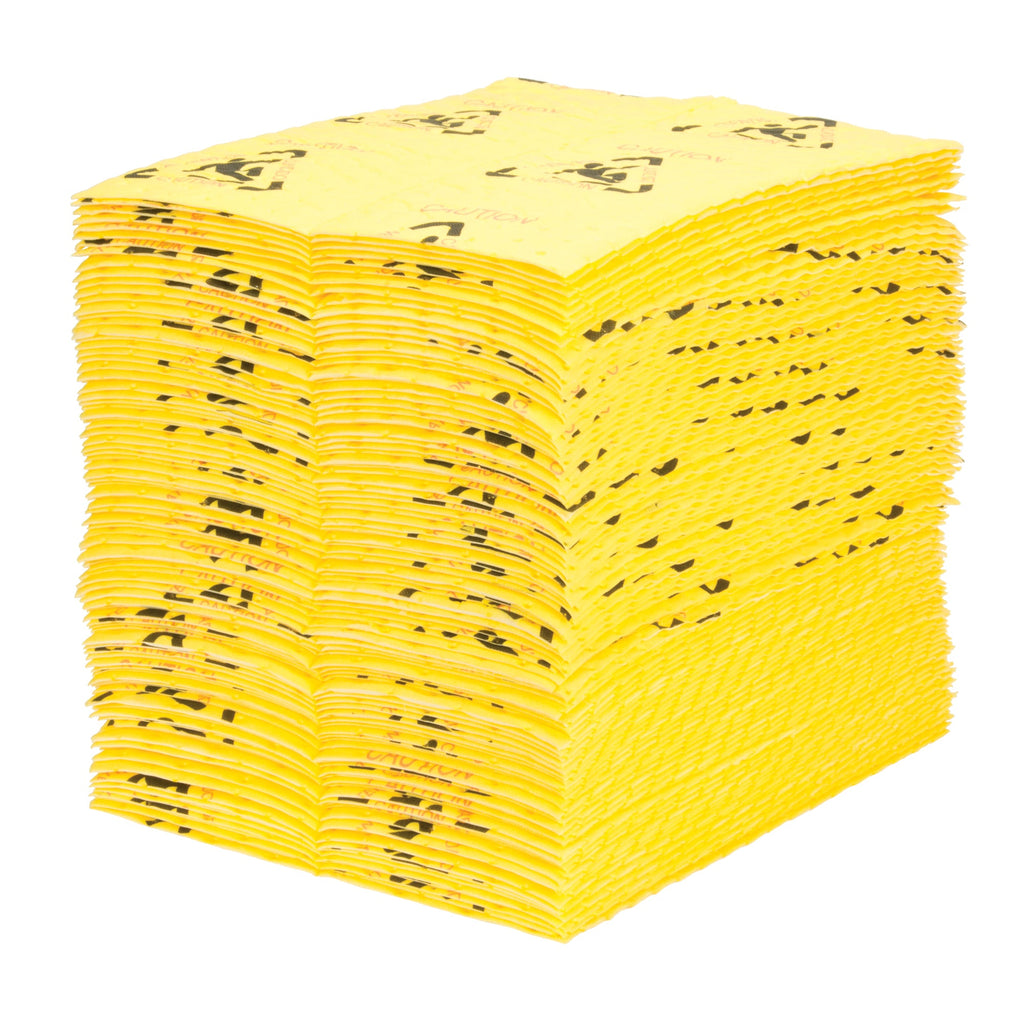Premium Caution Pads, Universal, 15" x 18", 24.4 gal. Absorbancy