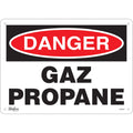"Gaz Propane" Sign, 10" x 14", Aluminum, French