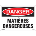 "Matières Dangereuses" Sign, 10" x 14", Plastic, French