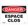 "Espace Clos" Sign, 7" x 10", Vinyl, French