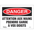 "Prendre Garde À Vos Doigts" Sign, 7" x 10", Vinyl, French