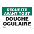 "Douche Oculaire" Sign, 7" x 10", Vinyl, French