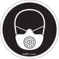 Respiratory Protection Required CSA Standard Safety Sign, 6" x 6", Vinyl, Pictogram
