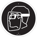 Face Protection Required CSA Standard Safety Sign, 12" x 12", Plastic, Pictogram
